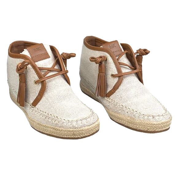 Michael Michael Kors Women’s Kendrick Cream Brown Moccasin Bootie Size US 7 - Picture 1 of 11